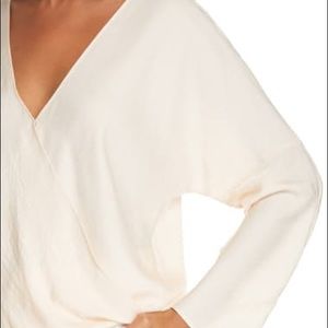 Vince front wrap satin blouse